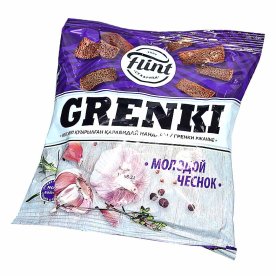 Гренки Flint ржаные вкус чеснок 100гр.м/у