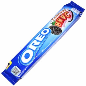 Печенье Oreo с какао и кремовой начинкой со вкусом клубники 95гр м/у