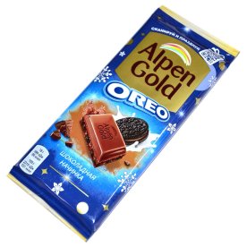 Шоколад Alpen Gold Орео молочный с кусочками печенья 90гр м/у