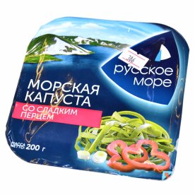 Капуста морская Русское море маринованная с луком и сладким перцем 200гр пэт