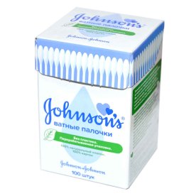 Ватные палочки Johnson's Baby 100шт пэт