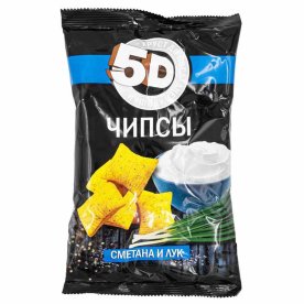 Чипсы 5D вкус сметана и лук 90гр м/у