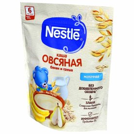 Каша Nestle овсяная молочная груша-банан с 6мес 220гр д/п