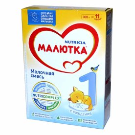 Смесь Малютка 1 молочная с 0-6мес 300гр к/у