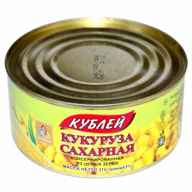 Кукуруза Кублей сахарная из целых зерен 310гр ж/б