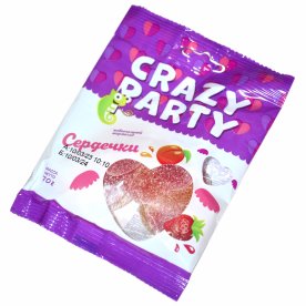 Мармелад жевательный Crazy Party Сердечки 70гр м/у