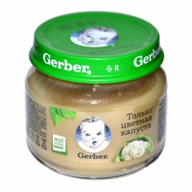 Пюре Gerber цветная капуста с 4мес 80гр ст/б