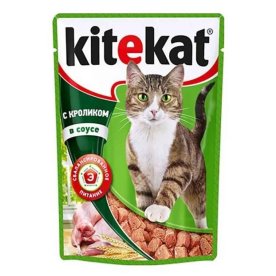 Корм для кошек Kitekat нежный кролик в соусе 85гр пауч