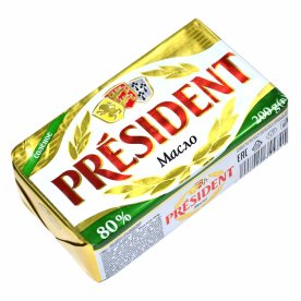 Масло сливочно-соленое President 80% 200гр м/у