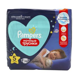 Подгузники-трусики Pampers Junior ночные для мальчиков и девочек (12-17кг) 28шт м/у