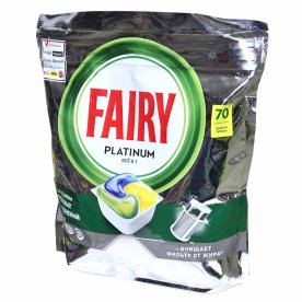 Капсулы для посудомоечных машин Fairy Platinum All-in-1 Лимон 70шт д/п