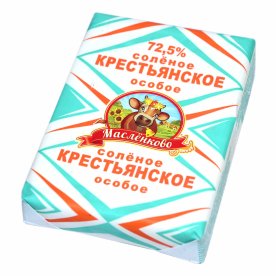 Масло сливочное Масленково Крестьянское особое соленое 72,5% 180гр м/у