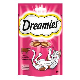 Корм для кошек Dreamies лакомство с говядина 60гр пауч