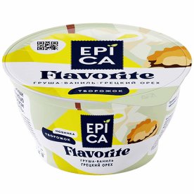 Йогурт Epica Flavorite груша-ваниль- грецкий орех 8,0% 130гр пэт