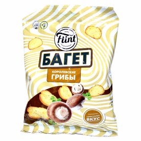 Сухарики Flint багетные пшеничные вкус королевские грибы 75гр м/у