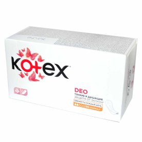 Прокладки ежедневные Kotex Deo Normal Liners 56шт к/у