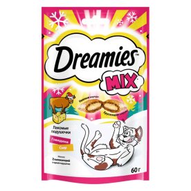 Корм для кошек Dreamies Микс лакмство говядина и сыр 60гр пауч