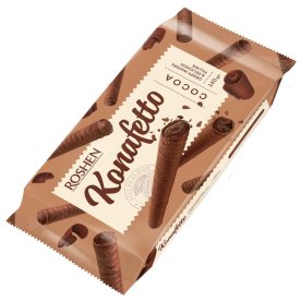 Трубочки вафельные Konafetto cocoa с начинкой крем-какао 140гр м/у