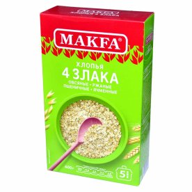 Хлопья Makfа 4 злака 400гр м/у