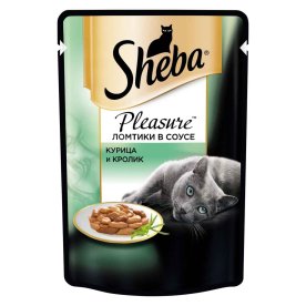 Корм для кошек Sheba Pleasure курица,кролик 75гр пауч