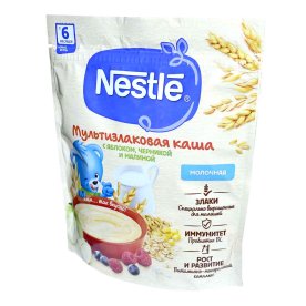 Каша Nestle мультизлаковая молочная яблоко,черника,малина с 6мес 200гр д/п