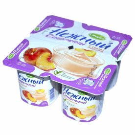 Йогурт Campina Нежный с соком персика 5% 100гр пэт