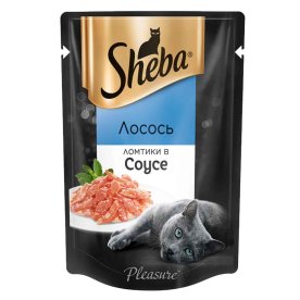 Корм для кошек Sheba ломтики в соус лосось 75гр пауч