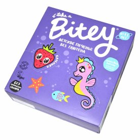 Печенье Take Bitey клубника без глютена 125гр к/у