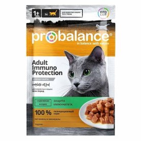 Корм для кошек ProBalance Immuno с кроликом ву соусе 85гр пауч