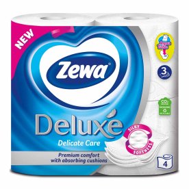 Бумага туалетная Zewa Deluxe Delicate Care 3сл 4рул м/у