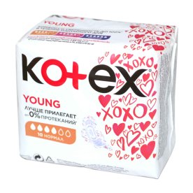 Прокладки Kotex Young Normal для подростков 10шт м/у