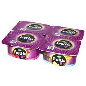 Йогурт Fruttis малина-ананас-дыня 8% 115гр пэт