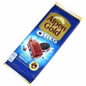 Шоколад Alpen Gold Орео с ванилью и печеньем 90гр м/у