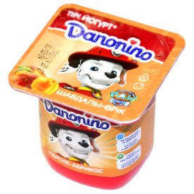 Йогурт Danonino персик-абрикос 3% с 3лет 100гр пэт