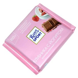 Шоколад Ritter Sport Молочный клубника в йогурте 100гр м/у