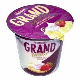 Пудинг Ehrmann Grand Dessert белый шоколад-клубничные сливки 6% 200гр пэт