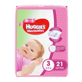 Подгузники Huggies UC 3 Conv Girl (5-9кг) 21шт м/у