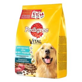 Корм для собак Pedigree говядина,рис,овощи 600гр м/у