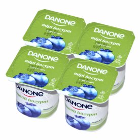 Йогурт Danone черника 2,5% 120гр пэт