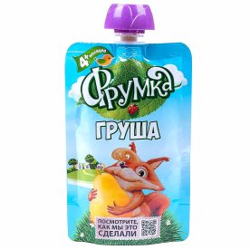 Пюре Фрумка груша с 4мес 90гр пауч