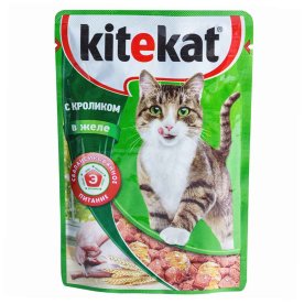 Корм для кошек Kitekat кролик желе 85гр пауч