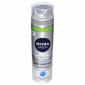 Гель для бритья Nivea Men Серебряная защита 200мл ж/б