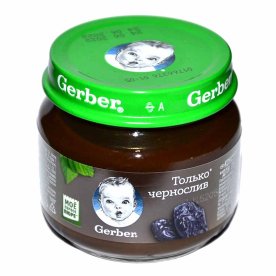 Пюре Gerber чернослив с 4мес 80гр ст/б