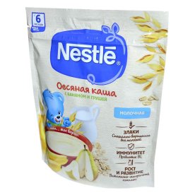 Каша Nestle овсяная молочная груша-банан с 6мес 220гр д/п