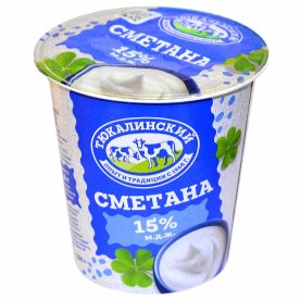 Сметана Тюкалинский 15% 350гр пэт