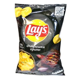 Чипсы Lay’s вкус ребрышки гриль 140гр м/у