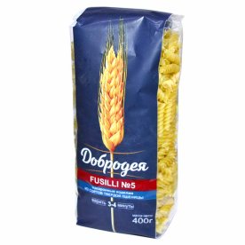 Макароны Добродея Fusilli №5  в/с 400гр м/у