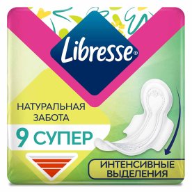 Прокладки Libresse Natural Care Ultra Super 9шт м/у