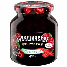 Варенье Лукашинские вишневое б/к 450гр ст/б