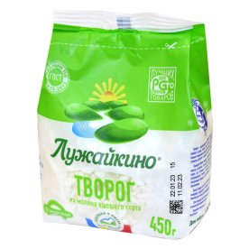 Творог Лужайкино 0% 450гр пэт